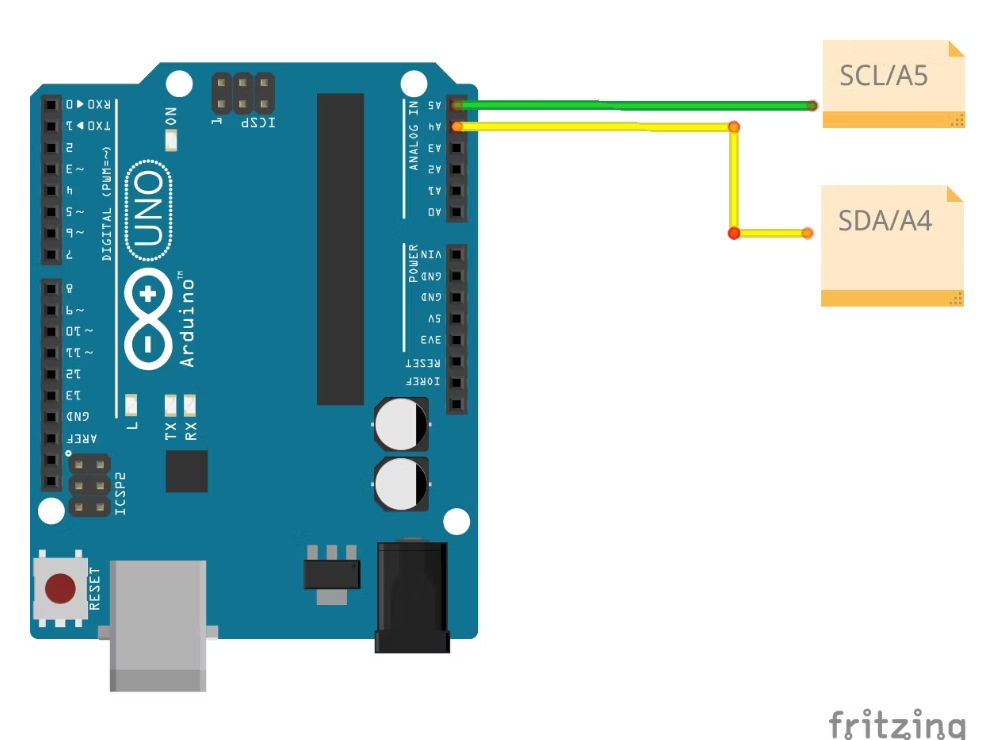 I2C pins on the Arduino Uno