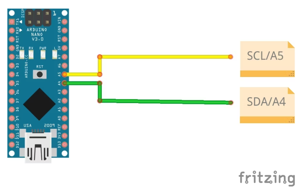 Arduino Nano I2C pins